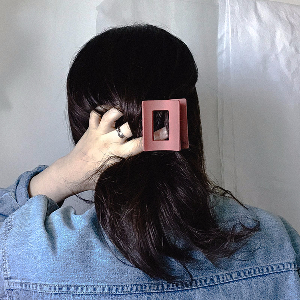 Hair Accessories Matte Black Square Pincers Lovely