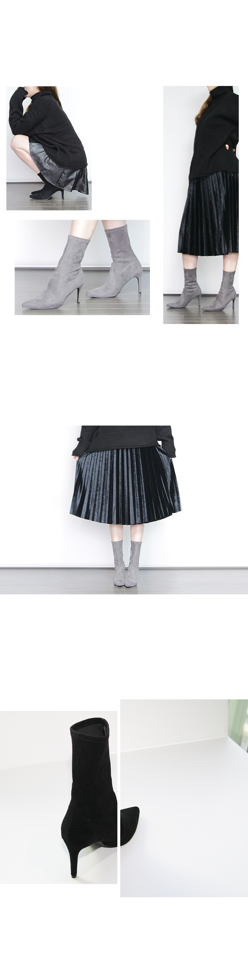 Fine Steel Angle Suede Boots Sexy look Good grip G