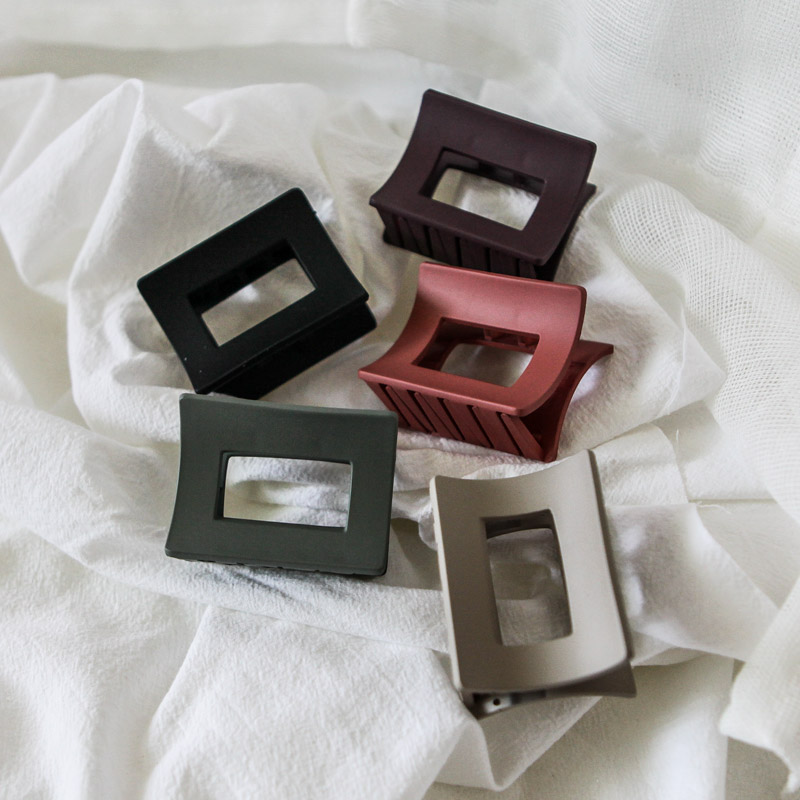 Hair Accessories Matte Black Square Pincers Lovely