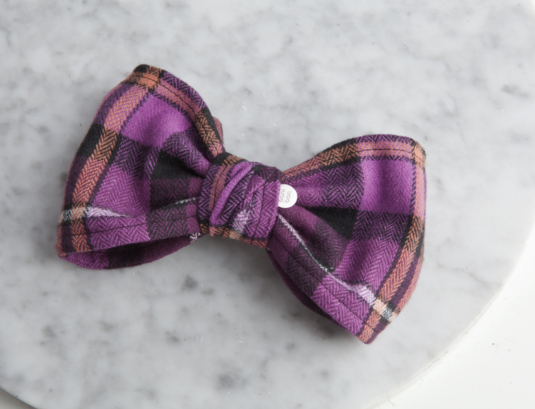 Hair Accessories Purple Check Hairpin