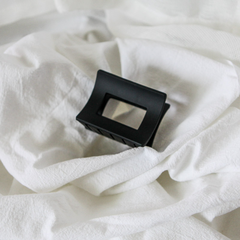 Hair Accessories Matte Black Square Pincers Lovely