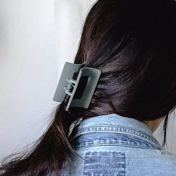 Hair Accessories Matte Black Square Pincers Lovely