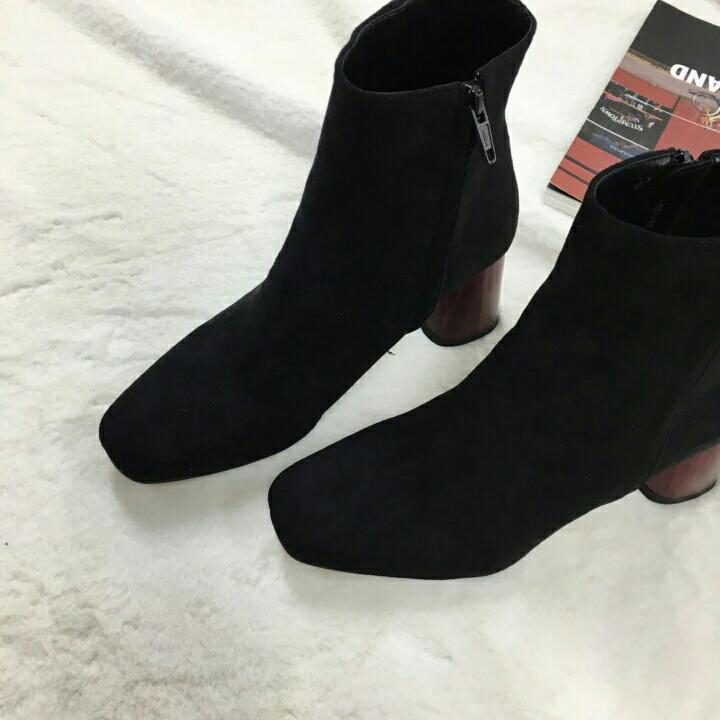 Square nose Suede Suhmy Angle Boots 6cm Ankle side
