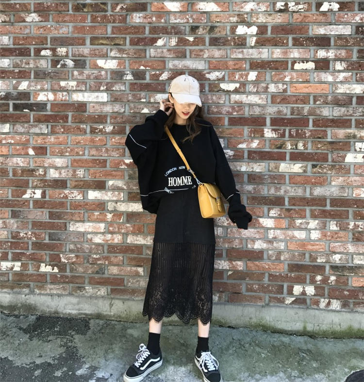 Mono Daily Race Layered Long Skirt Minimal Look Co