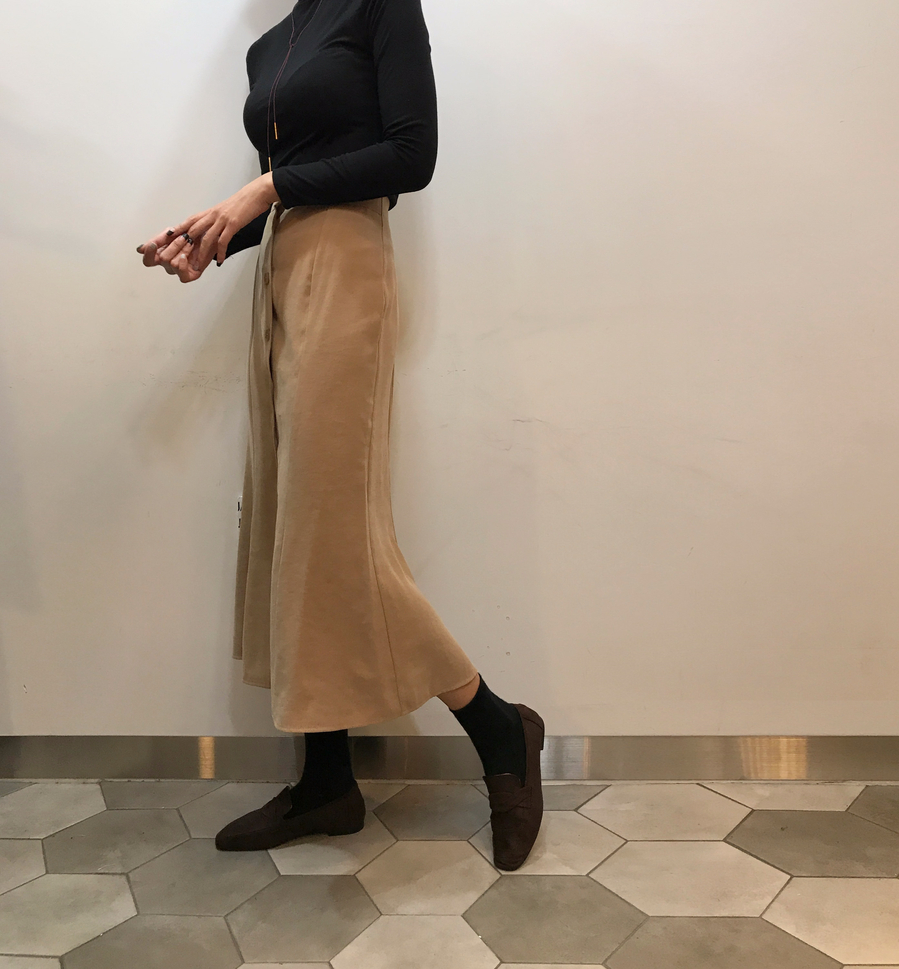 Button Skirt Mermaid Winter Mermaid Black Beige Lo