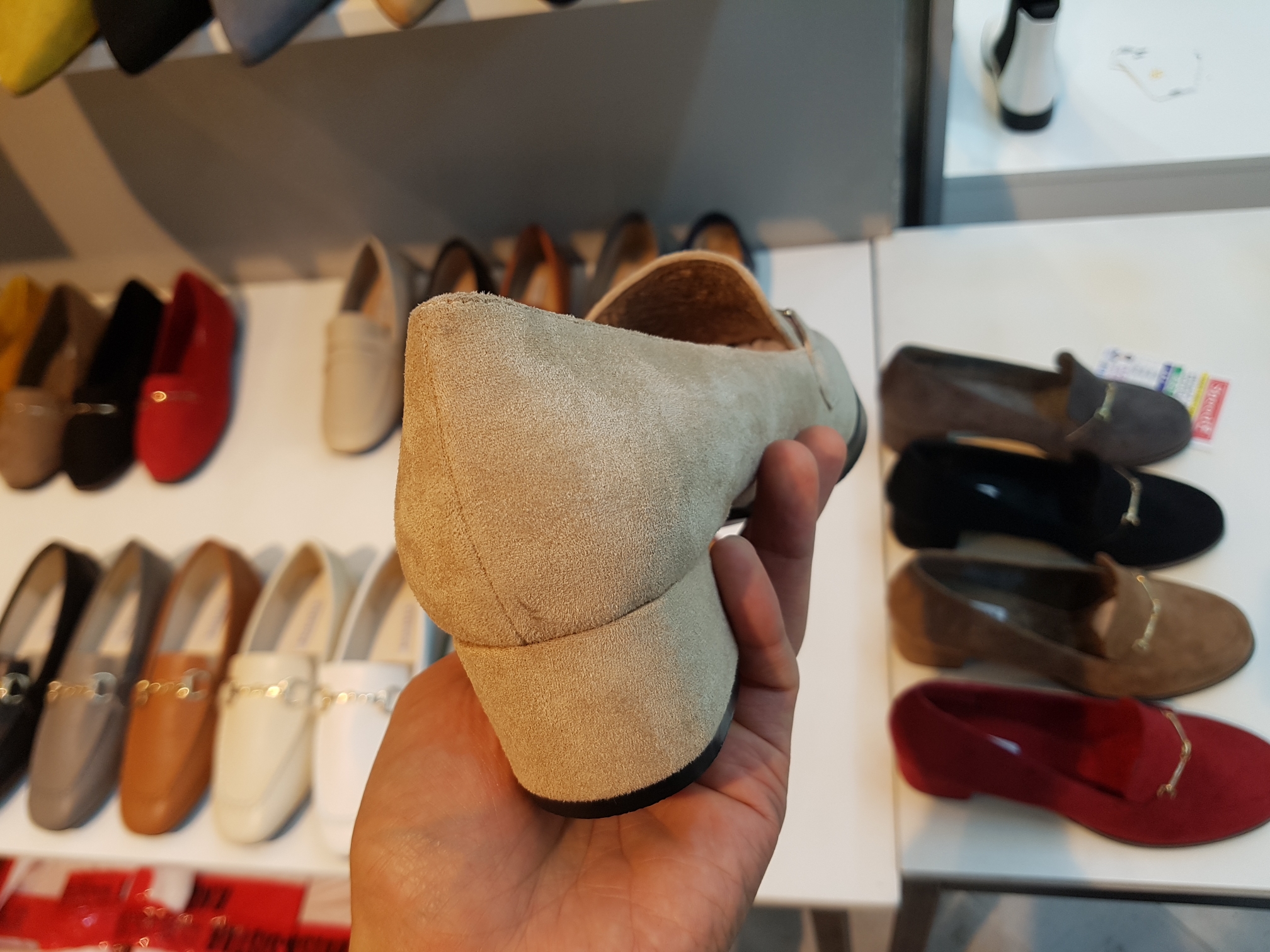 Brushed Lining Looper Pumps 4cm Black Red Brown Be