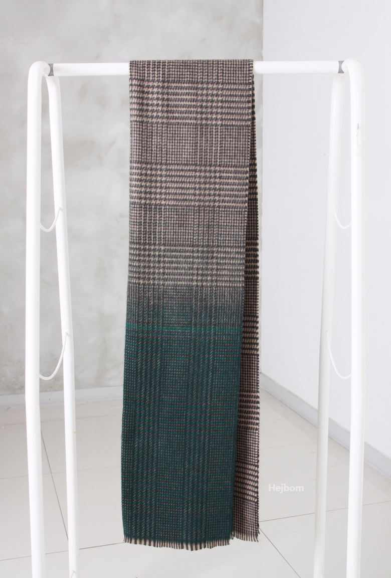 Glen Check Two-tone muffler shawl Women Winter war