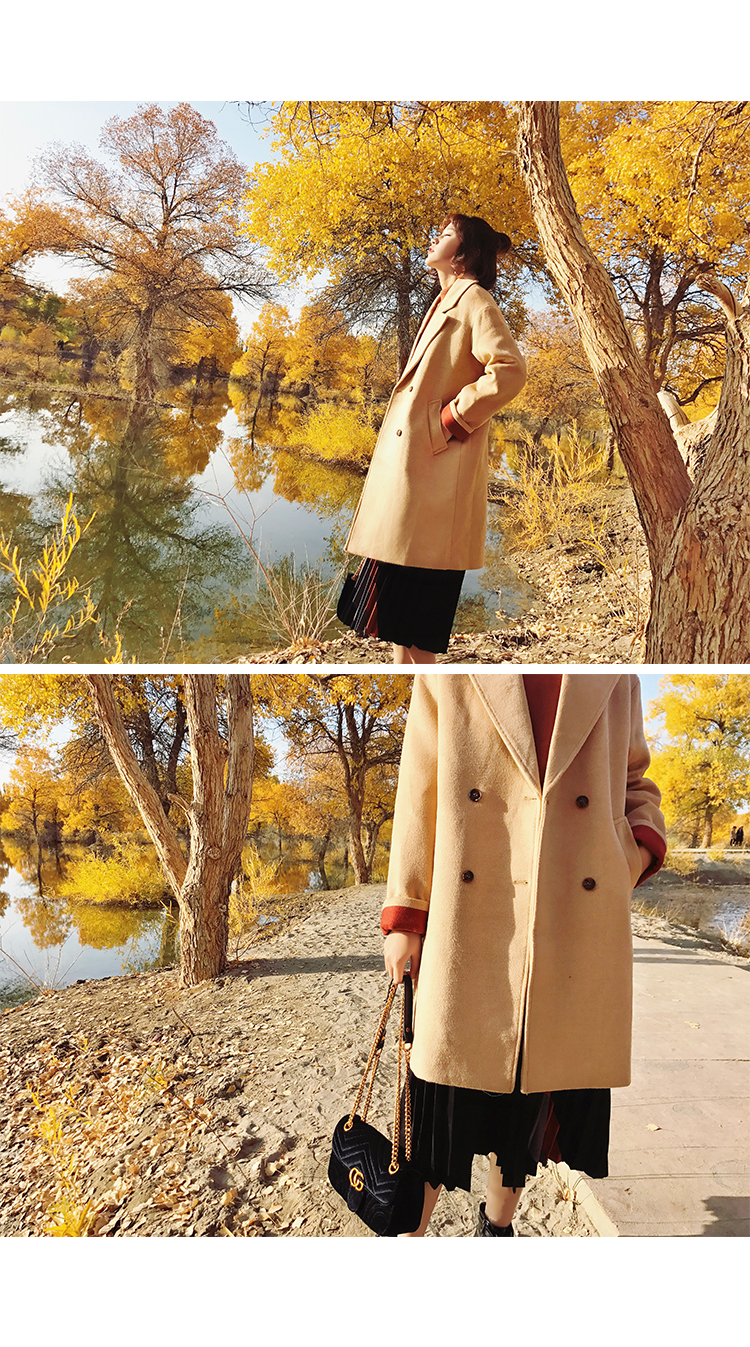 Suede Pleated Long Skirt Fall