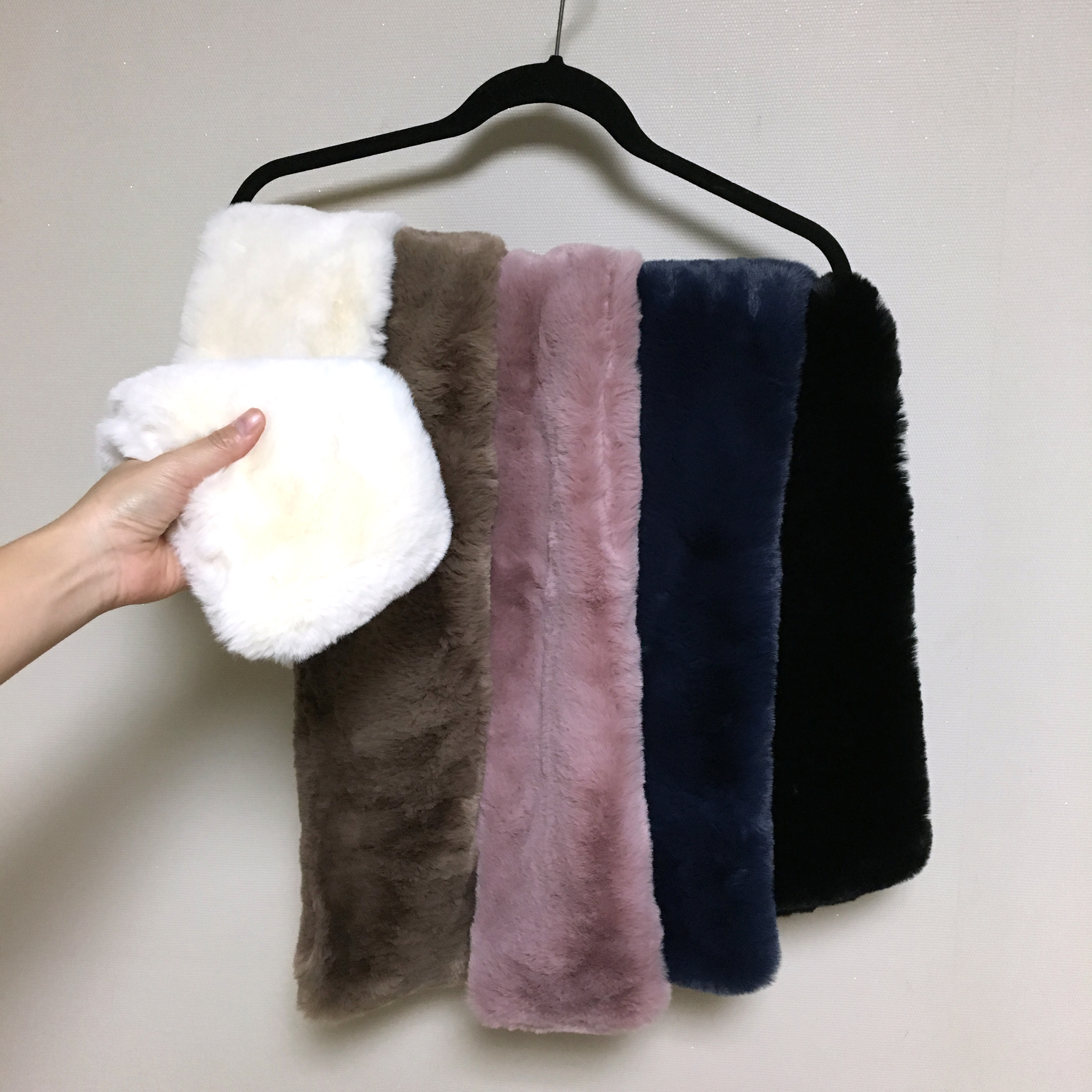 Fake Fur Fur Fur Ecofur Shawl White Color Warm Sca