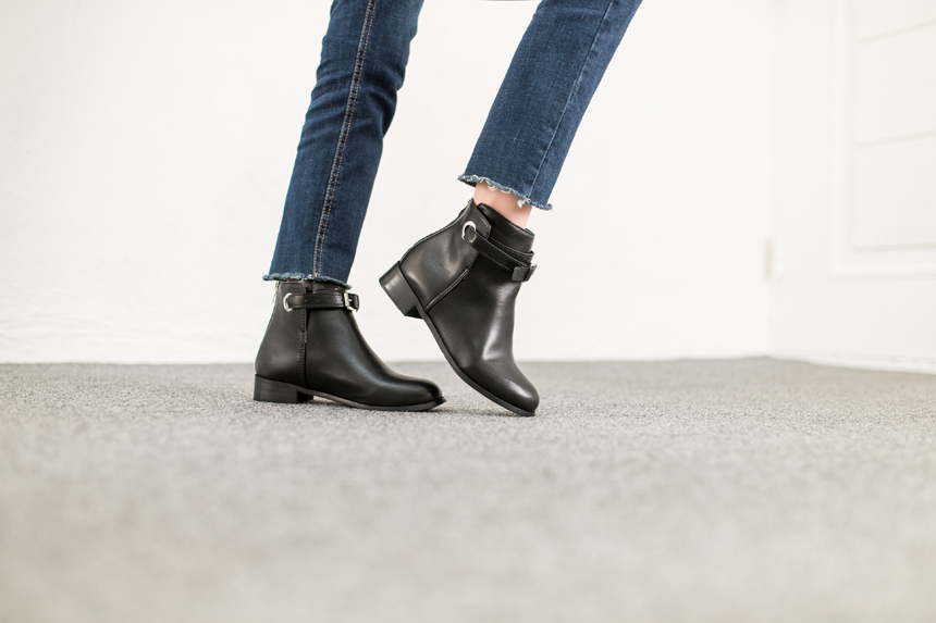 Rain Velcro Ankle Boots 3.0cm Bonnie and Room Casu