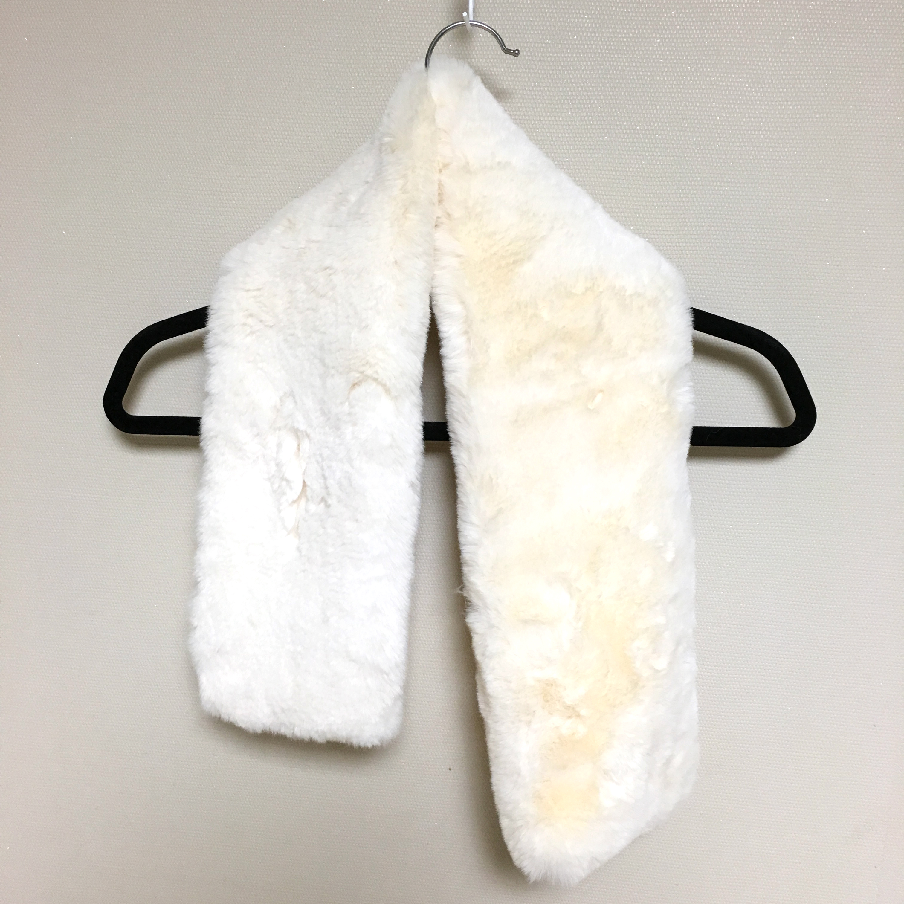 Fake Fur Fur Fur Ecofur Shawl White Color Warm Sca