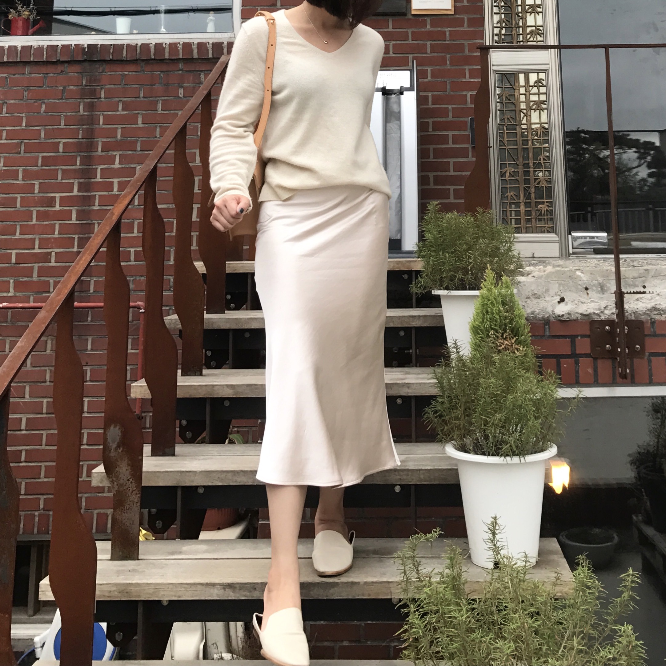 Satin mermaid skirt 2color A line Mermaid Midi 20 