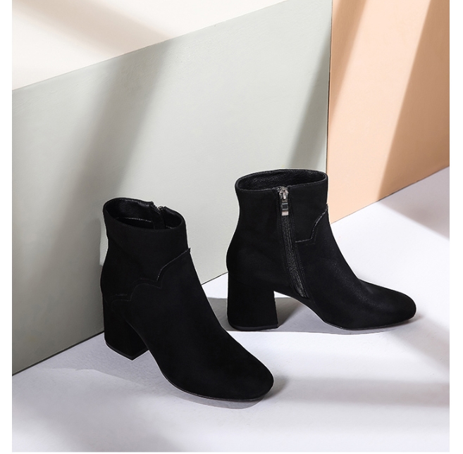 Handmade Natural Leather Wavy Line Angle Boots Com