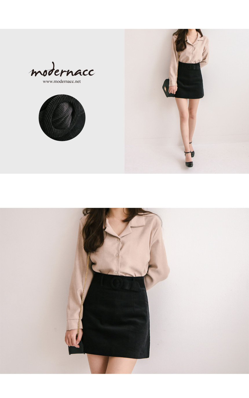 Egg belt Goalden A-line mini skirt skirt autumn wi