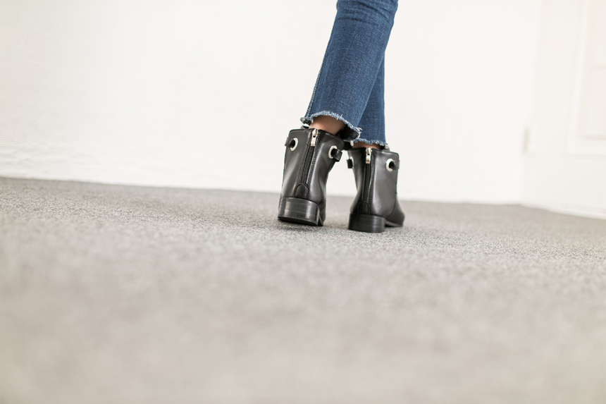 Rain Velcro Ankle Boots 3.0cm Bonnie and Room Casu