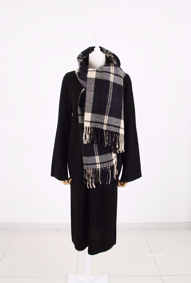 Tartan Check Shawl Muffler Winter Warm Pattern