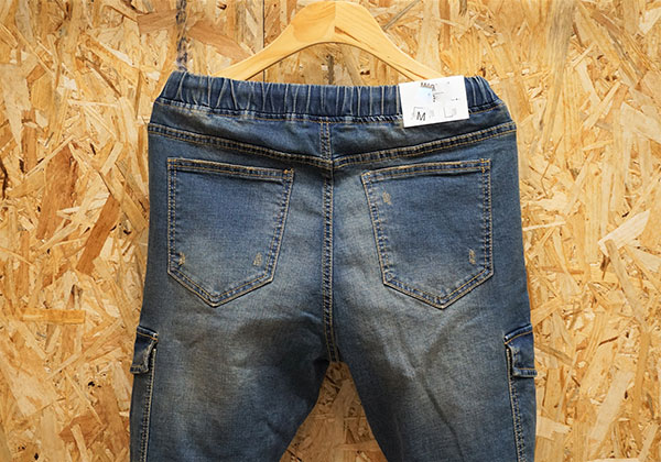 Korea Jeans Pants Cargo Slim Exhaust Banding Jogge