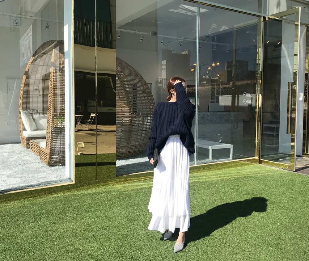 Long skirt skirt ruffle ruffle Long skirt layered 