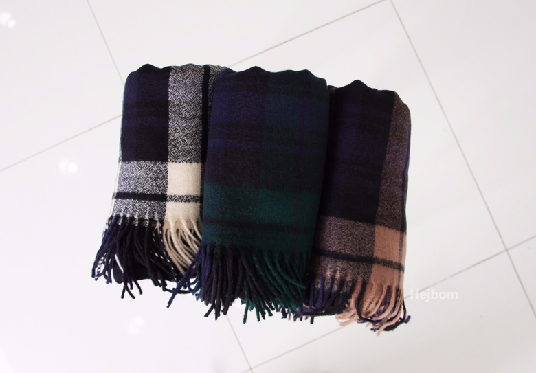 Tartan Check Shawl Muffler Winter Warm Pattern