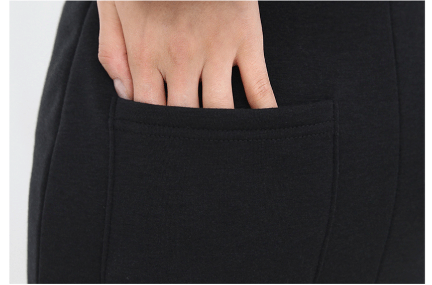 Brushed H-line long skirt Marvel mink Winter trim 