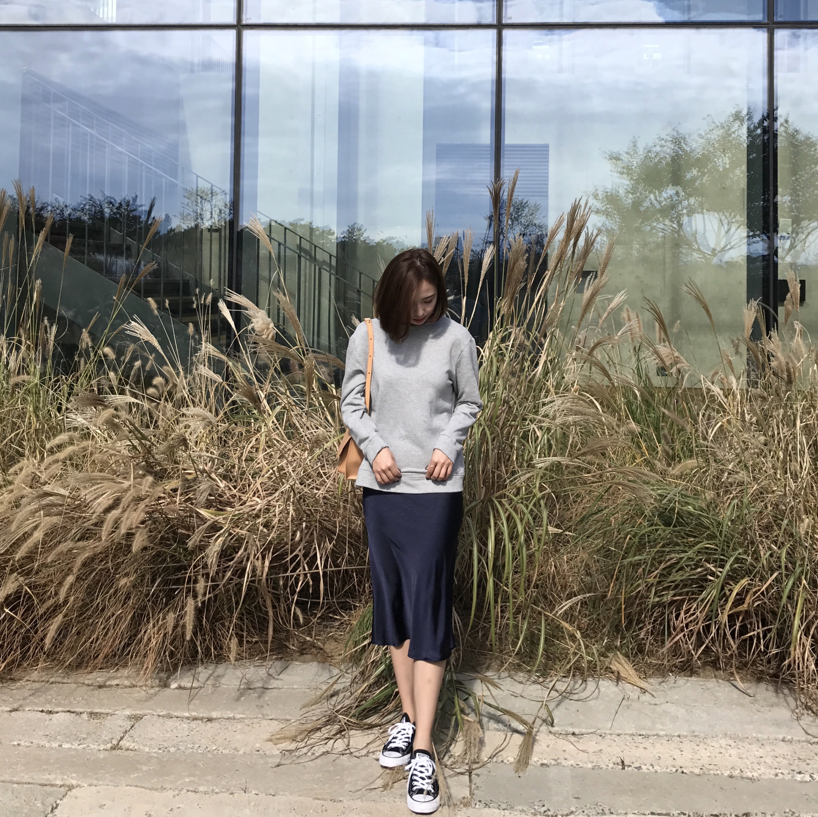 Satin mermaid skirt 2color A line Mermaid Midi 20 