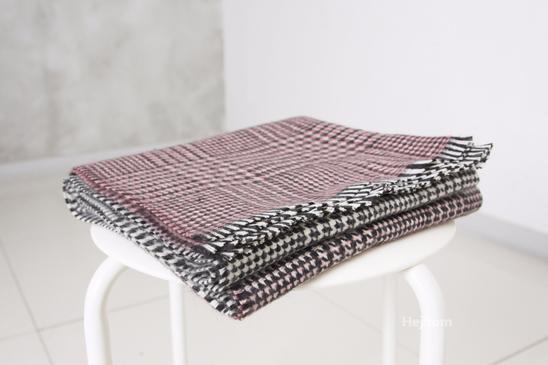 Glen Check Two-tone muffler shawl Women Winter war