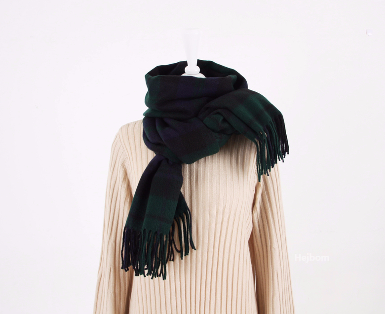 Tartan Check Shawl Muffler Winter Warm Pattern