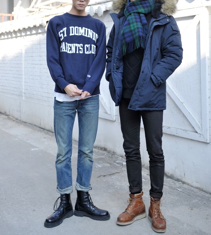 Green tartan check muffler Men's casual design 