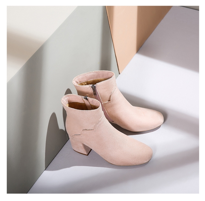 Handmade Natural Leather Wavy Line Angle Boots Com