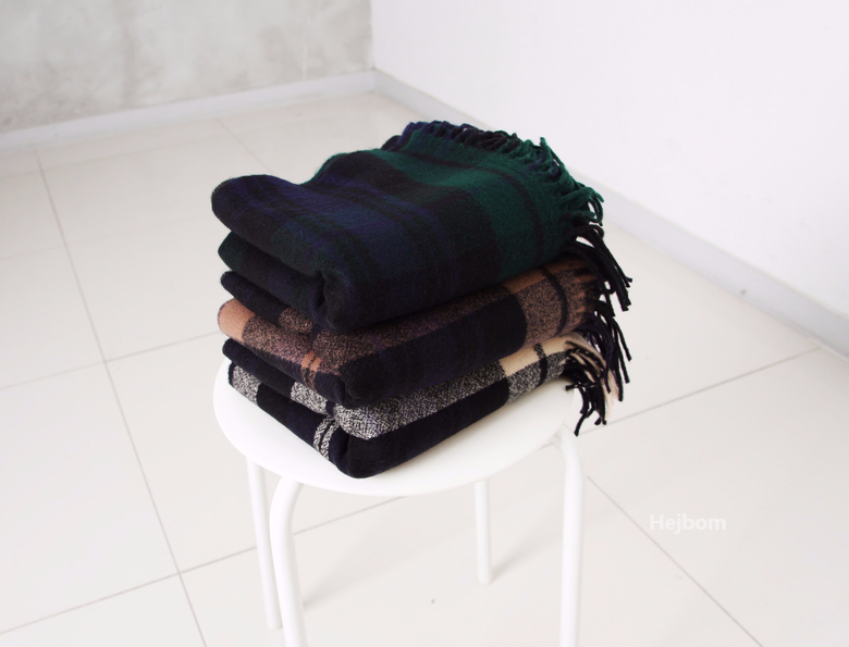 Tartan Check Shawl Muffler Winter Warm Pattern