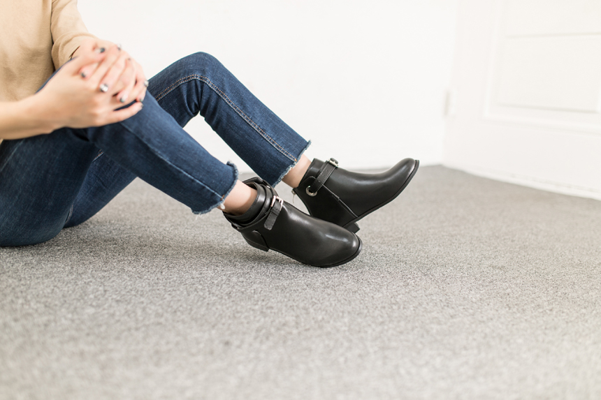 Rain Velcro Ankle Boots 3.0cm Bonnie and Room Casu