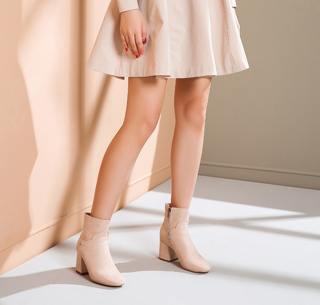 Handmade Natural Leather Wavy Line Angle Boots Com