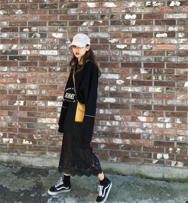 Mono Daily Race Layered Long Skirt Minimal Look Co