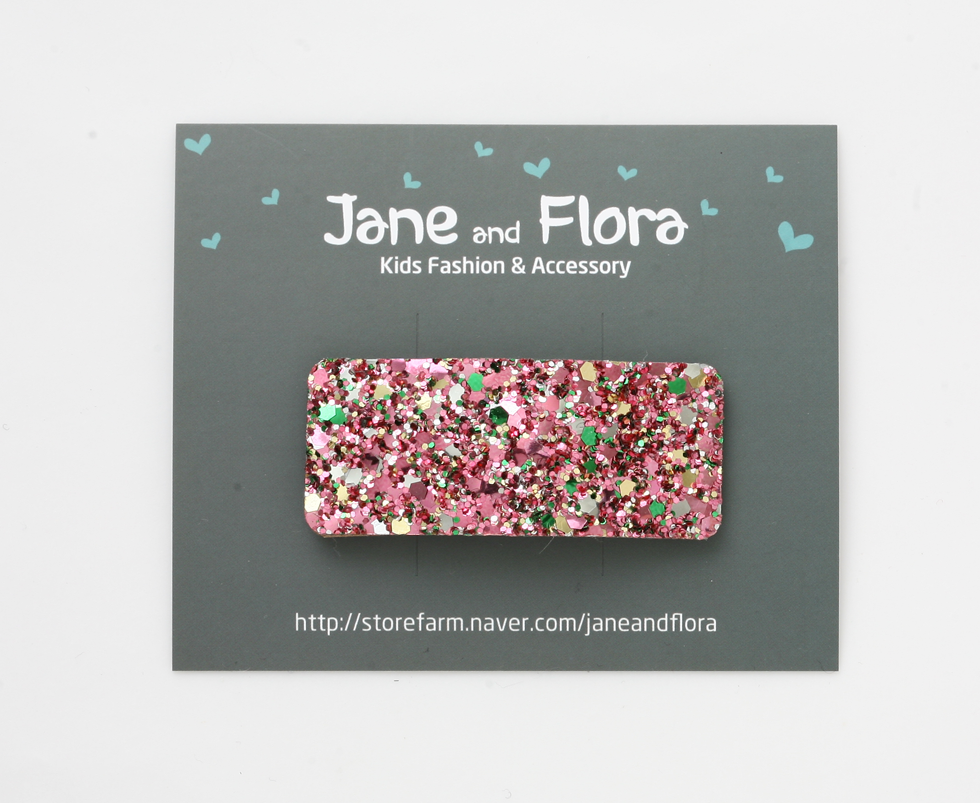 Hair Accessories Glitter Felt Square tick pin _6co