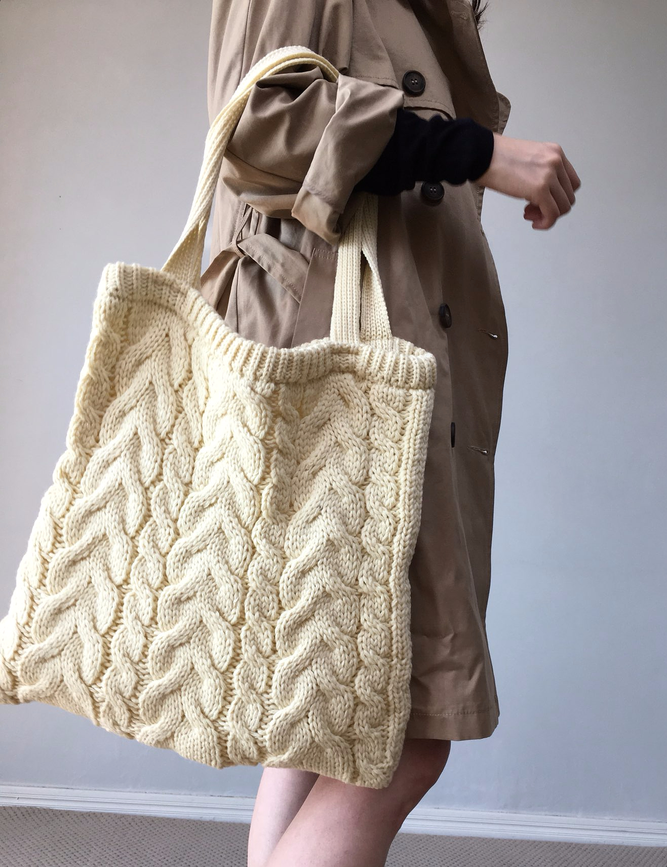 Knit eco-bags bag Pretty bag winter shoulder bag