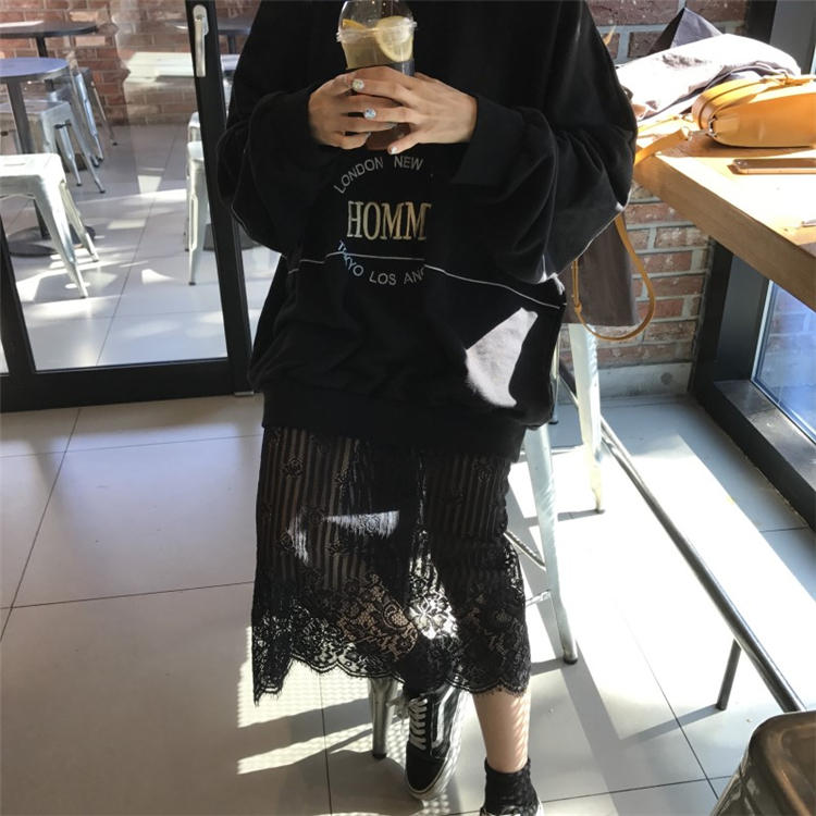 Mono Daily Race Layered Long Skirt Minimal Look Co