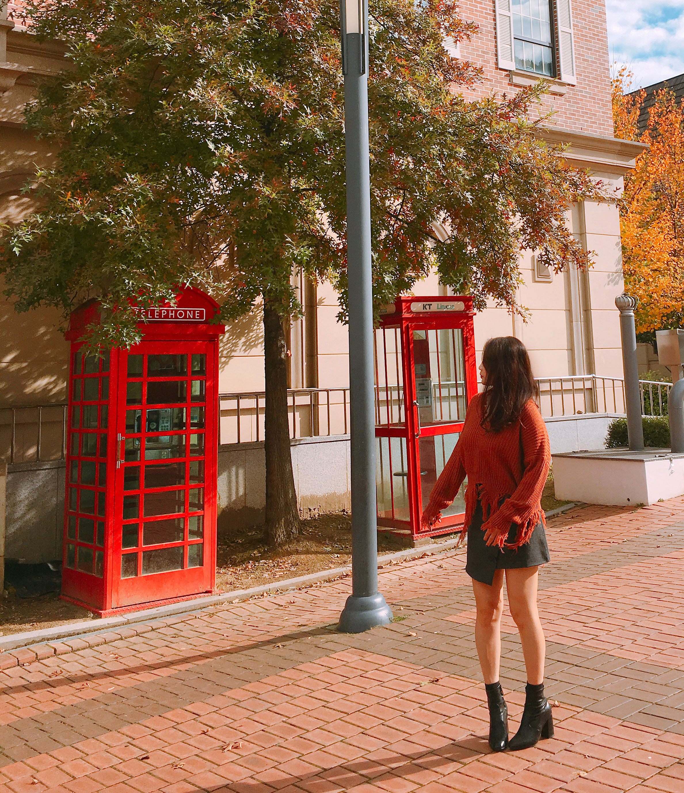 Borami Shop Button Unchecked Mini Skirt _ Black, G