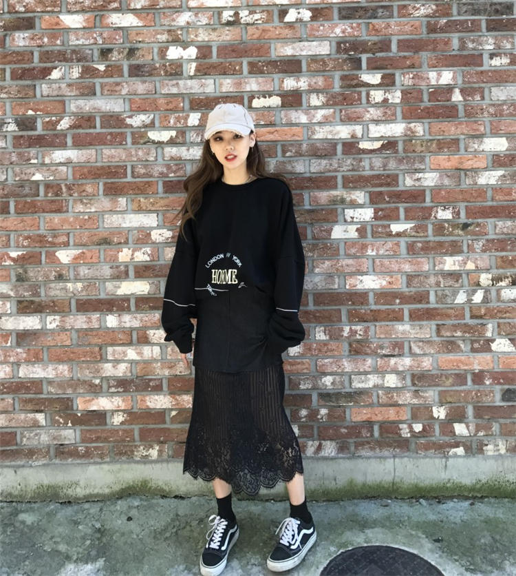 Mono Daily Race Layered Long Skirt Minimal Look Co