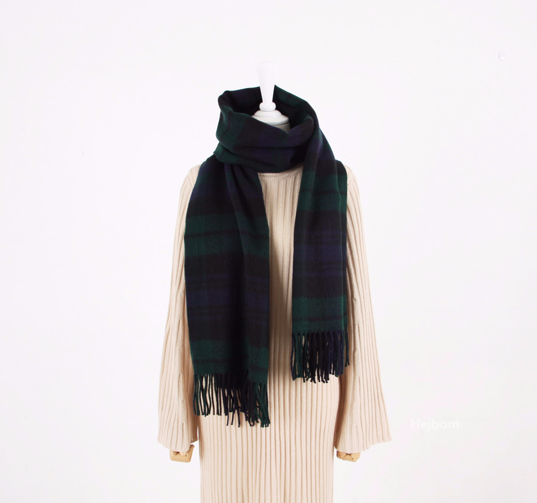 Tartan Check Shawl Muffler Winter Warm Pattern