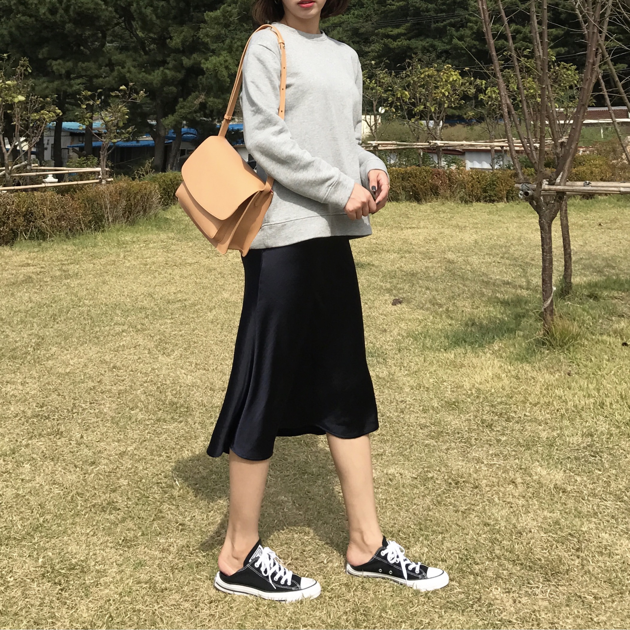 Satin mermaid skirt 2color A line Mermaid Midi 20 