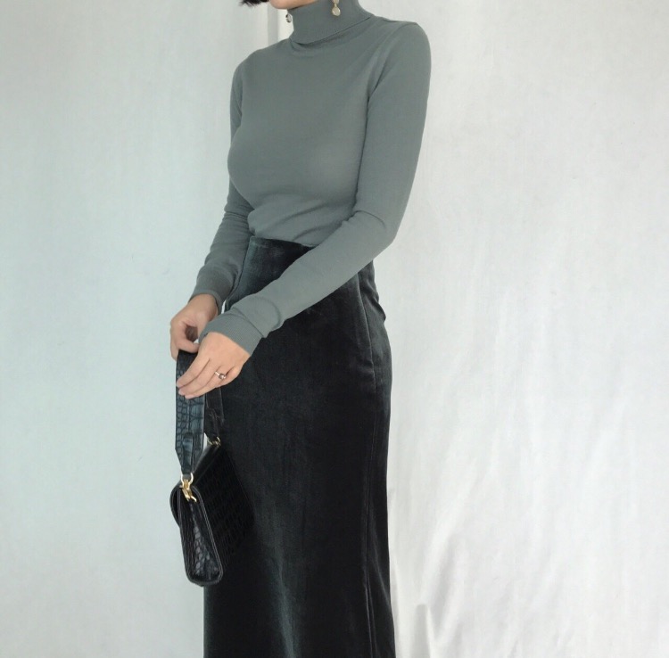 Bella Velvet Mermaid Long Skirt Free Shipping