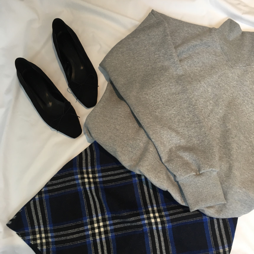 Reason and woolen check mini skirt winter skirt