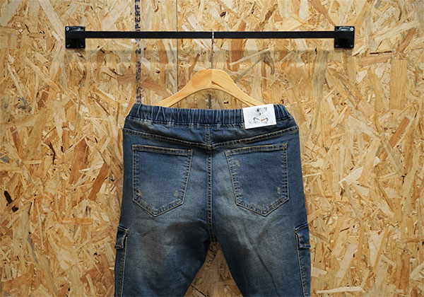 Korea Jeans Pants Cargo Slim Exhaust Banding Jogge