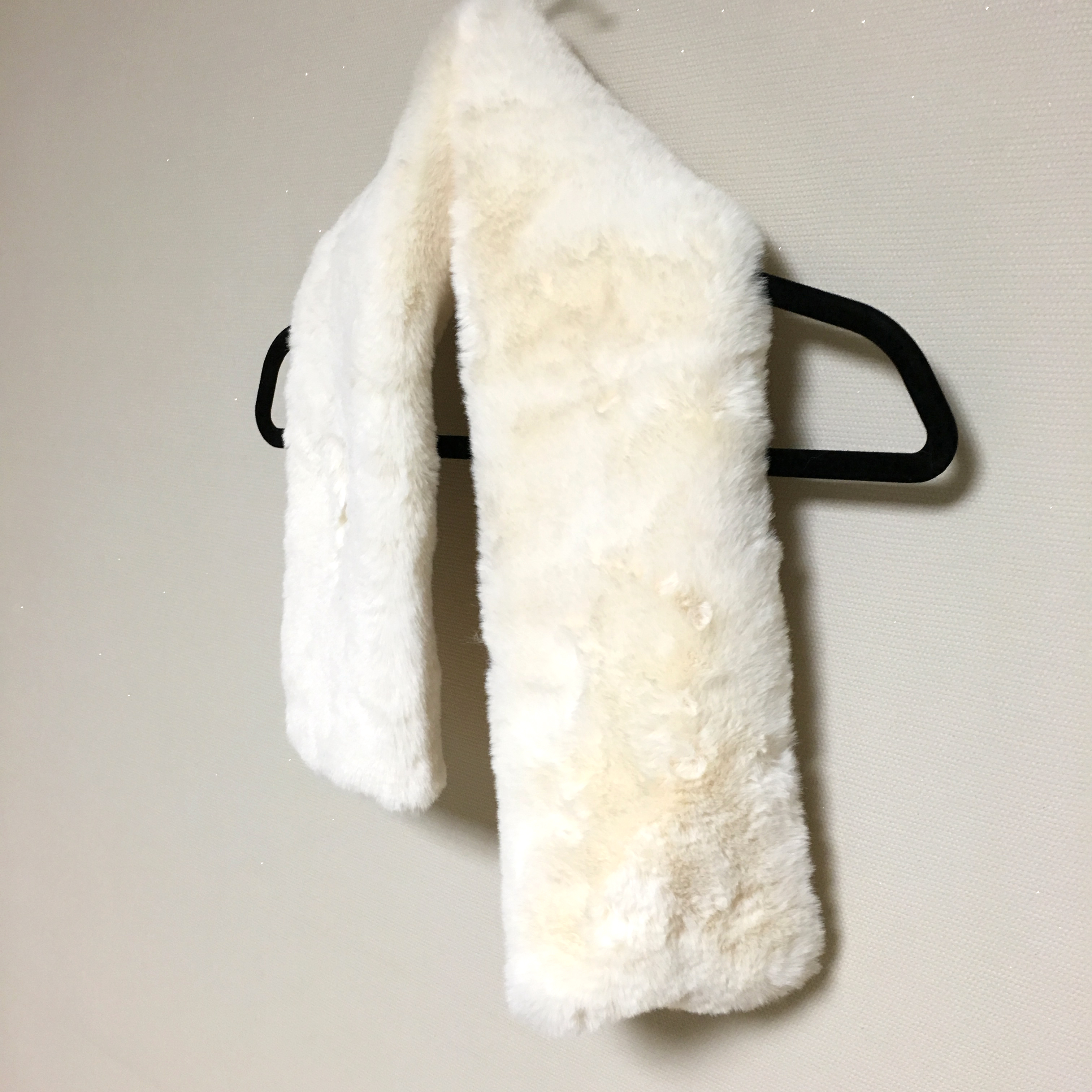 Fake Fur Fur Fur Ecofur Shawl White Color Warm Sca