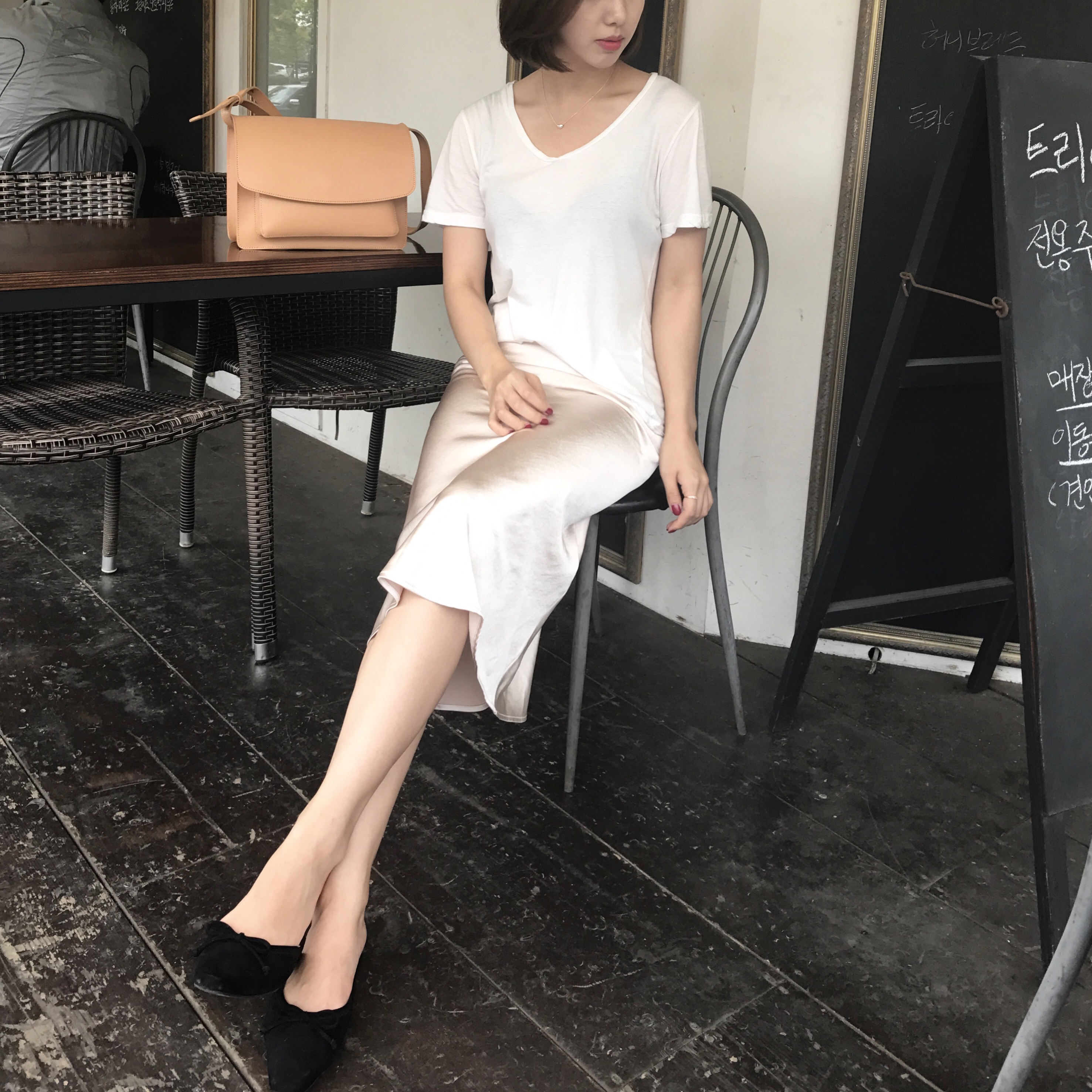 Satin mermaid skirt 2color A line Mermaid Midi 20 