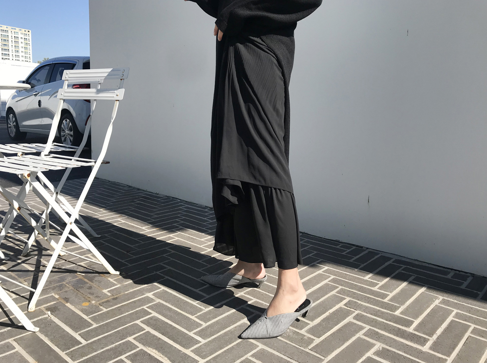 Long skirt skirt ruffle ruffle Long skirt layered 