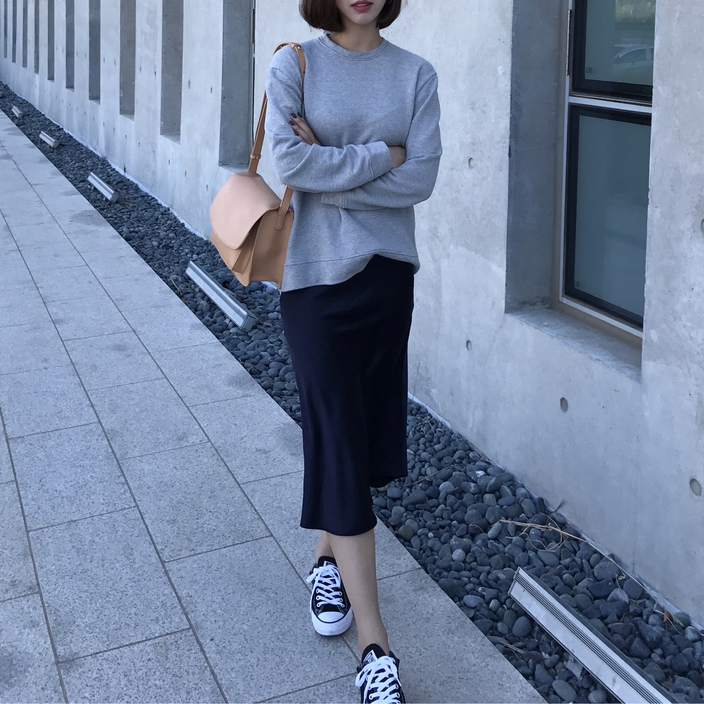 Satin mermaid skirt 2color A line Mermaid Midi 20 