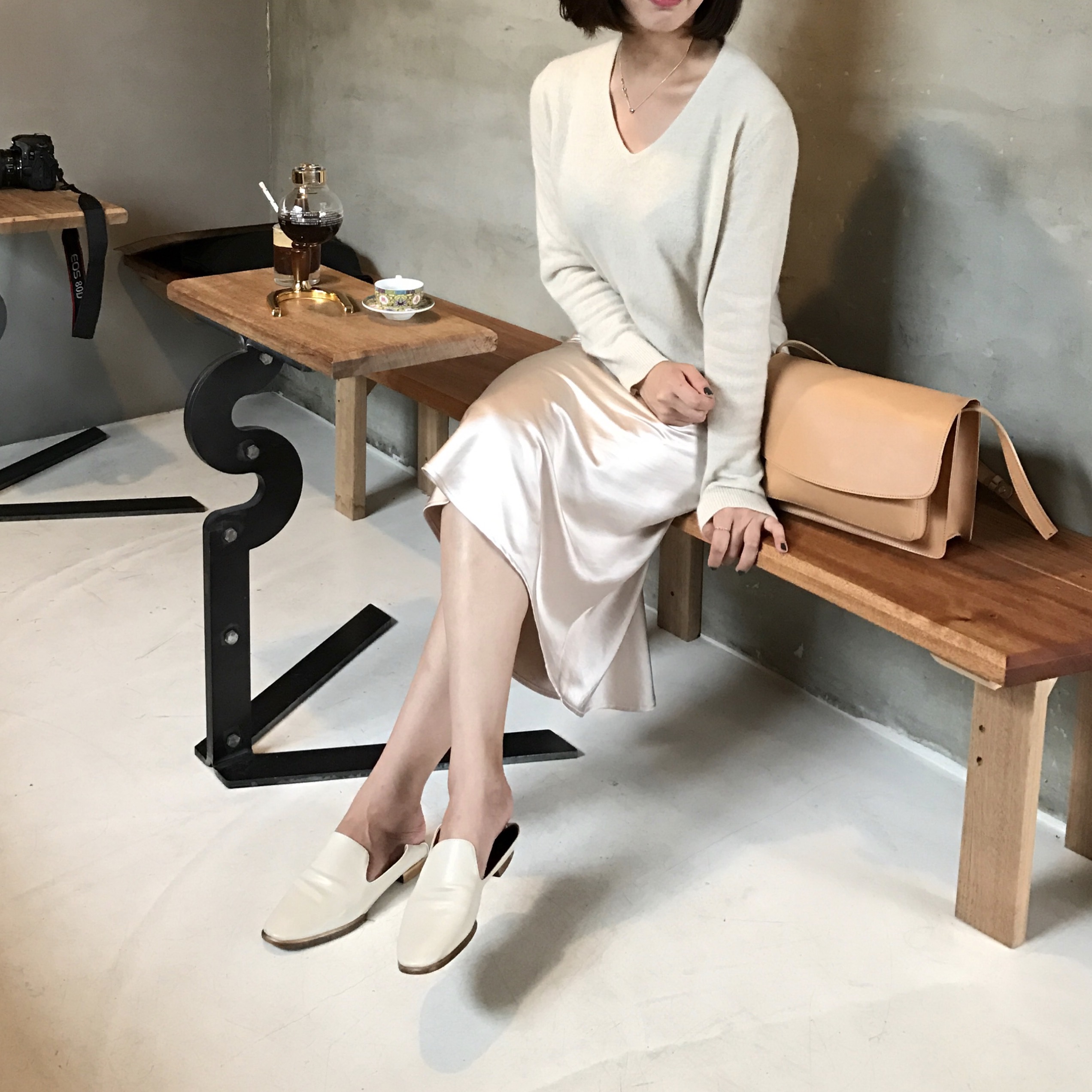 Satin mermaid skirt 2color A line Mermaid Midi 20 