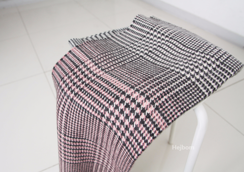 Glen Check Two-tone muffler shawl Women Winter war