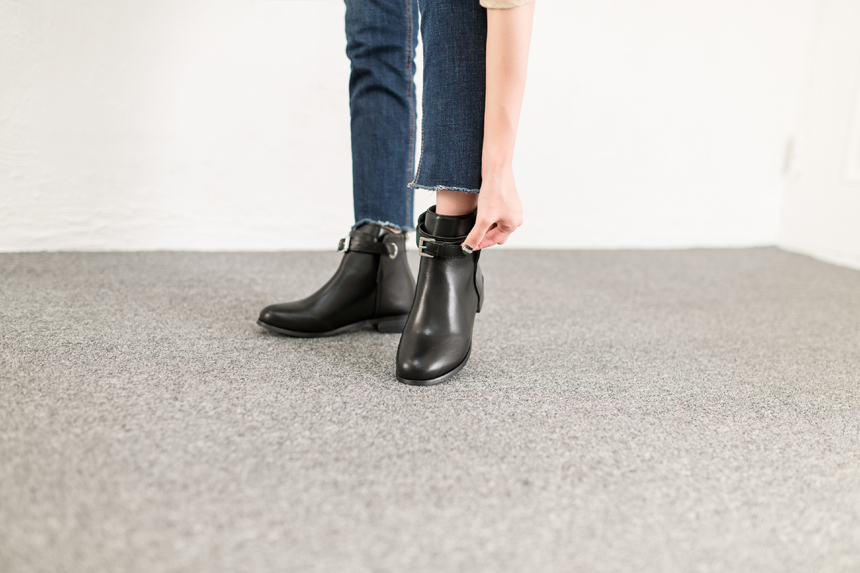 Rain Velcro Ankle Boots 3.0cm Bonnie and Room Casu
